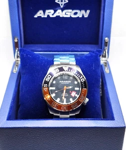 NEW! Aragon A336 Divemaster III Automatic NH35 Men's Watch ~ Black / Orange Dial - Picture 1 of 8