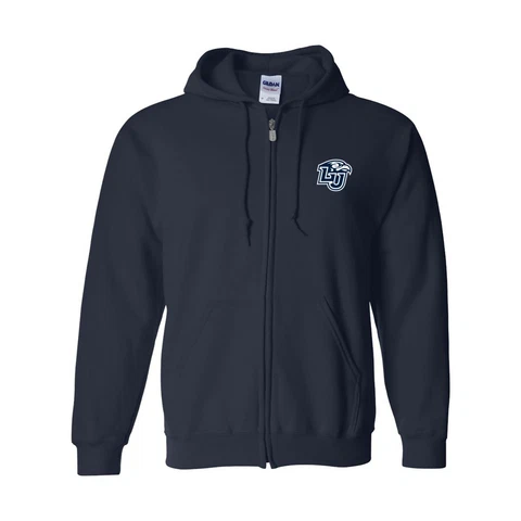 Liberty Flames Primary Logo Left Chest Full Zip Sweatshirt - Navy Cover
