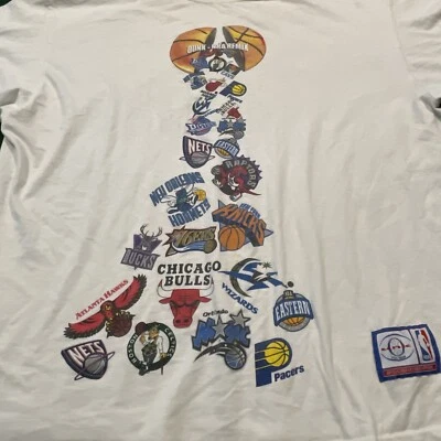 Vtg Men’s 1996 NBA Western Conference Ounk Unk Graphic Print T-Shirt 2XL READ - Image 1 of 4