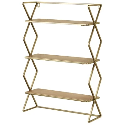 Estante de exhibición de pared Jamie dorado estilo moderno Foto 1 de 4