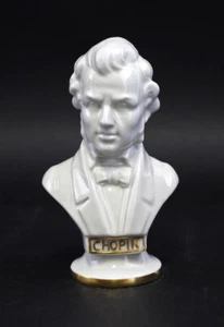 9942529-ds Porcelain Bust Composer Chopin White/Gold Wagner & Apel H15cm - Picture 1 of 4