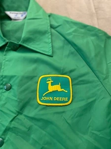 Vintage John Deere Green Jacket Mens Small Lightweight Swingster Windbreaker - Picture 1 of 8