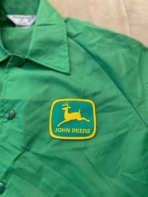Vintage John Deere Green Jacket Mens Small Lightweight Swingster Windbreaker - Image 1 of 4