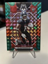 2023 Panini Mosaic Bijan Robinson Green Mosaic Prizm Rookie Card RC #284 Atlanta