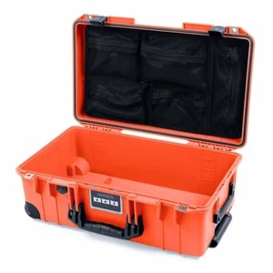 Estuche Air Pelican 1535 naranja y negro con organizador de tapa solamente. - Imagen 1 de 3