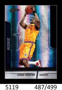 1-2009-10 PANINI ABSOLUTE MEMORABILIA ROOKIE CHRIS HUNTER  /499 CARD#135 QTY