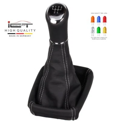 Bota de perilla de cambio TIC LED para Chevrolet Meriva Co utilitario puntada plateada 47 Foto 1 de 4