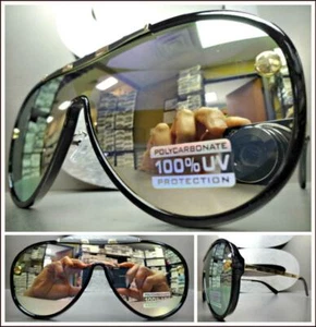 Men's or Women CLASSIC VINTAGE RETRO Style SUNGLASSES Black Gold Frame Pink Lens - Picture 1 of 8