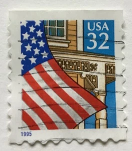 United States - Flag Over Porch 32 cents 1995 Sg:US 3010 - Picture 1 of 1