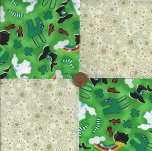 All Things Irish including the Gold Cotton Fabric Craft Squares CK - Picture 1 of 3