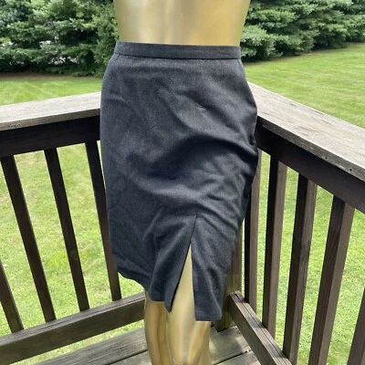 KENZO PARIS Falda Lápiz Carrera Oficina Forrada Rayón Lana Gris Carbón Francia 42 Foto 1 de 4