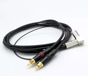 Van Damme 90 Degree Din To RCA Tonearm Cable 1m Interconnect - Picture 1 of 1