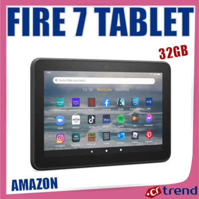 Amazon Fire 7 Tablet 12. Gen 7" 32GB Quad-Core Wi-Fi Schwarz NEU OVP - Bild 1 von 3