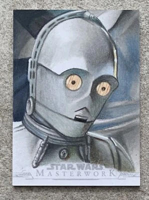 Topps 2019 Star Wars Masterwork Sketch TC Series Droid / C-3PO by Dan Tearle - Image 1 of 4