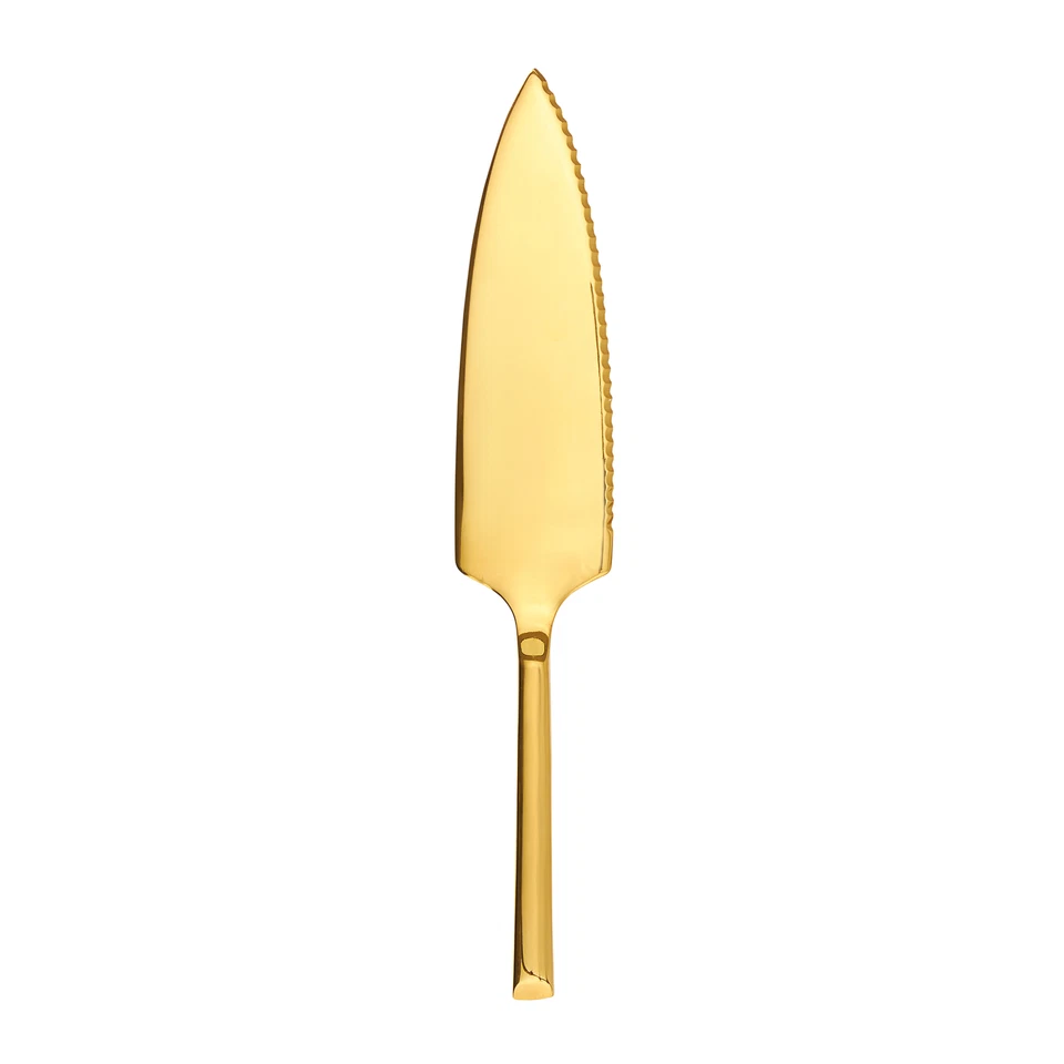 Tortenheber 2in1 Gebäckheber Tortenmesser Kuchenheber mit Messer 28 cm gold - Bild 1 von 1