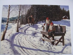 Ansichtskarte - Jan Bergerlind Nr. 578 Nisser mit Katze und Pferd neues Motive - Bild 1 von 2