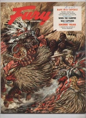 Fury For Men Vol. 21 #8 5.5 Fine Minus Welder Publications 1956 Adventure Pulp - Image 1 of 2