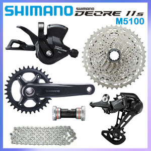 Shimano DEORE M5100 Groupset 1x11 Speed MT510 Crankset 32T 34T Shifter Chain MTB