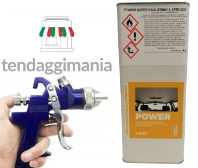 KIT PISTOLA AEROGRAFO AD ARIA CON COLLA A SPRUZZO PER COMPRESSORE UGELLO 2.5 MM