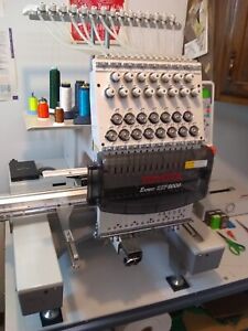 Toyota ESP 9000 Expert Embroidery Machine, Complete with Cap and Sleeve Frames.