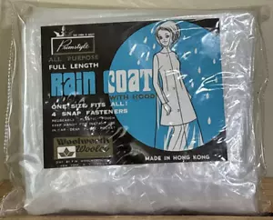 Primstyle Regenmantel in voller Länge mit Kapuze Woolworth Woolco Sofortgebrauch, Einheitsgröße, Neu in Verpackung - Bild 1 von 6