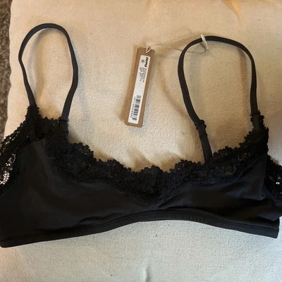 Skims Fits Everybody Lace Scoop Bralette Onyx Black Size S New With Tags - Image 1 of 4