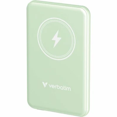 Verbatim Charge 'n' Go Magnetic Wireless Power Bank 5000 mAh - Green - Image 1 of 4