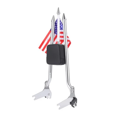 27inch Backrest w/ Flag for Harley Touring Road King Street Electra Glide 97-08 - Image 1 of 4