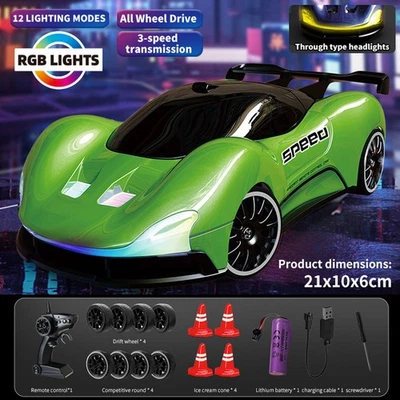 High Speed RC Drift 1:20 Cars Sports 4WD Remote Control Racing Car toy Gifekk7H - Image 1 of 4