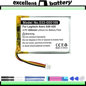 NEW 1000mAh Battery For Astro A50 2019 Gaming Headset 533-000169 / 533-000191 - Foto 1 di 5