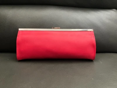 Bolso sin asas de cuero Lillian Vernon con asa de cadena desmontable - rojo - nuevo Foto 1 de 4
