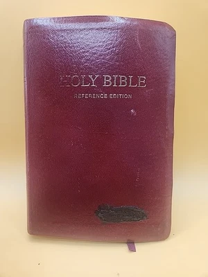 1972 Holy Bible Reference Edition KJV Nelson 576BG Genuine  Leather Cover Index - Image 1 of 4