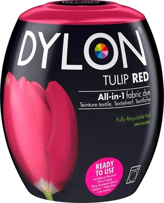 DYLON Washing Machine Fabric Dye Pod for Clothes & Soft Pack of 1, Tulip Red  - Image 1 of 4