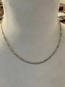 Estate Jewelry 2.5mm Chain Necklace .925 Sterling Silver 16" Long - Picture 1 of 3