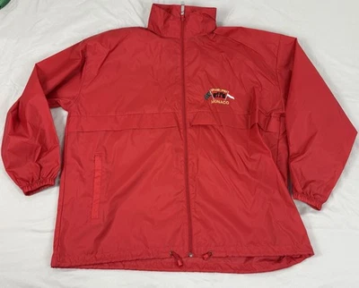Vintage Monaco Grand Prix Full Zip Jacket Sz XL Red Windbreaker Embroidered - Image 1 of 4