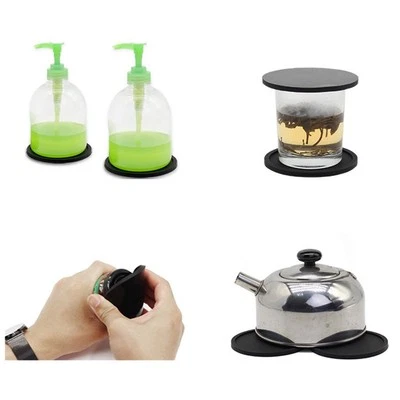 Sottobicchieri rotondi antiscivolo 6 pezzi tappetini in gomma silicone per isola - Immagine 1 di 4