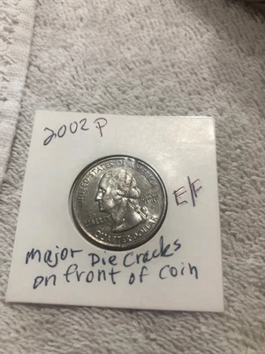 VERY RARE Major Die Cracks 2002-P Louisiana State Quarter  (RARE) MS CONDITION. - Image 1 of 4