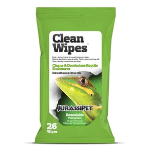 Jurassipet Clean Wipes - reptile bird vivarium cage cleaner - 26 pack - Picture 1 of 1