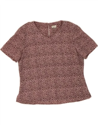 VIYELLA Womens Short Sleeve Blouse Top UK 12 Medium Purple Polyester DP97 - Image 1 of 3