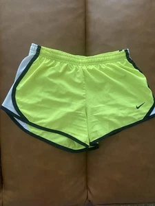 Neon Yellow Kids Girls Medium Nike Dri Fit Shorts - Picture 1 of 2