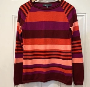 Title Nine Long Sleeve Pullover Knit Striped Sweater Size M - Picture 1 of 13
