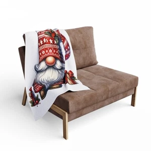  Fleecedecke, Weihnachtsdeko, Geschenk für Sie, Winter Kuschel Fest Wichtel  - Bild 1 von 4