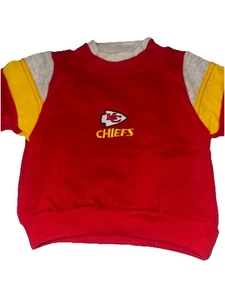 Vintage 1990er Kansas City Chiefs Kinder Rundhalsausschnitt Sweatshirt Größe 6 Monate - Bild 1 von 12