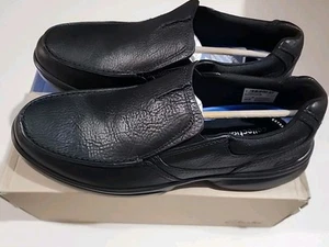 Brand New Men's Loafers Clarks Bradley Free Comfort 11½W Black Tumbled Leather - Picture 1 of 9