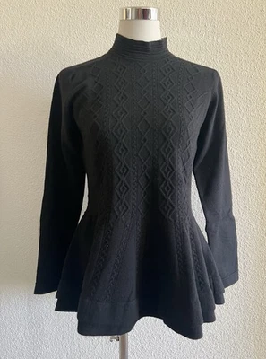 D. Exterior Damen Pullover, Extravagant, Schwarz, Wollmischung, Gr. S/M - Bild 1 von 4