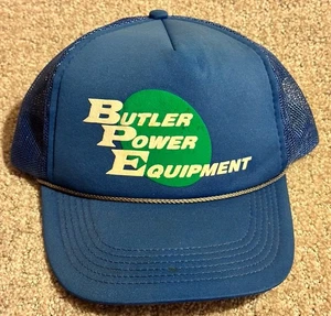 OLD TRUCKERS HAT BUTLER POWER EQUIPMENT BLUE MESH SNAPBACK BUTLER PA EUC!! - Picture 1 of 5