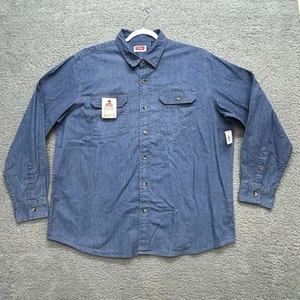 Wrangler Hemd Herren XL/XG Blau Knopf Relaxed All Day Comfort Epic Soft Western - Bild 1 von 13