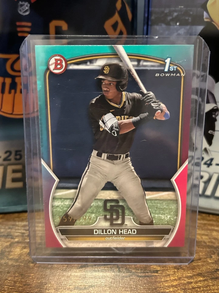 2023 BOWMAN DRAFT DILLON HEAD TRI-COLOR /199 #BD-7 - Image 1 of 1