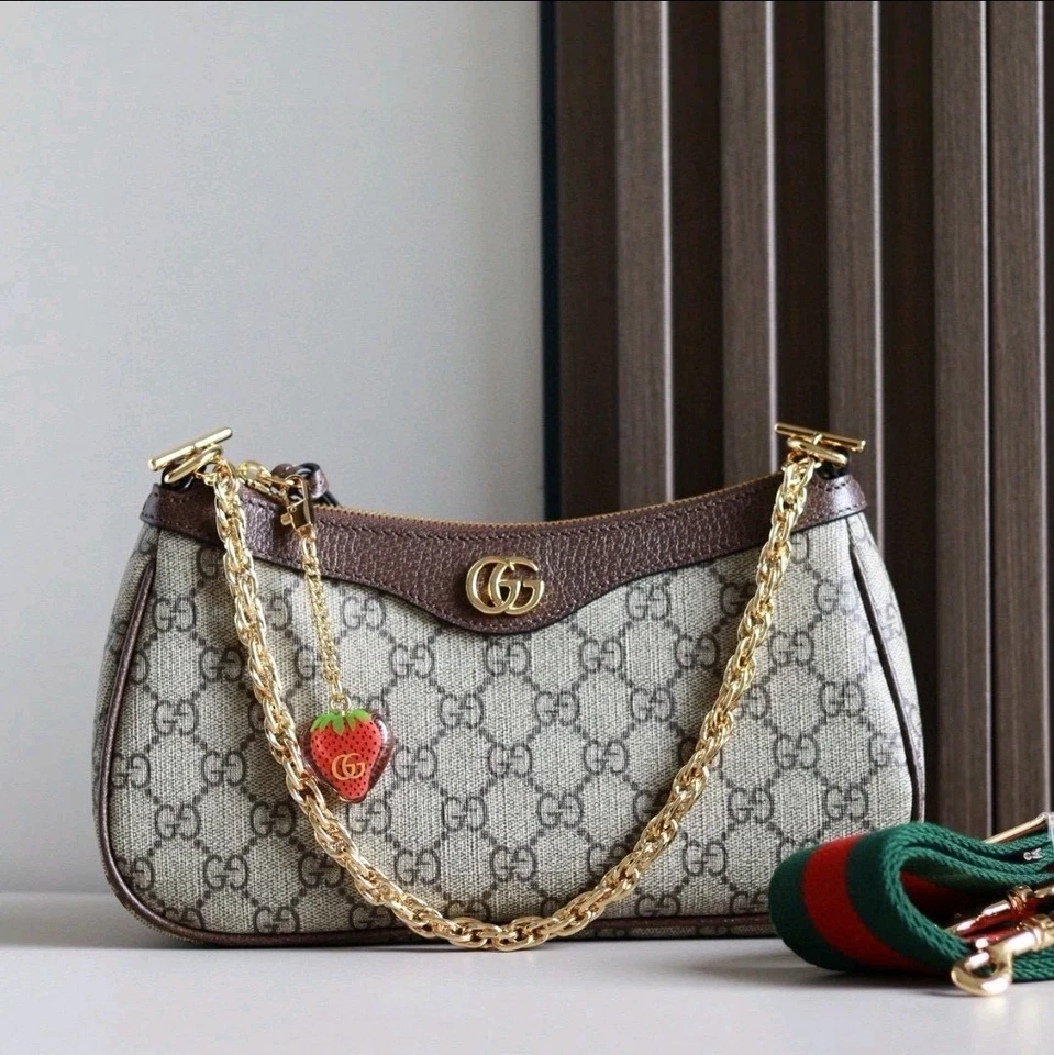 Bolso Bandolera Gucci GG Ophidia Marrón y Beige Foto 1 de 4
