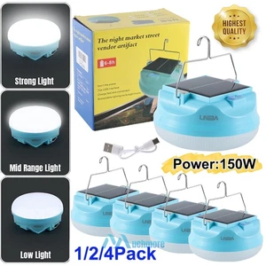 1~4X Lanterna LED Super Luminosa Luce Campeggio Tenda Lampada Ricaricabile 3 Modalità Luce - Foto 1 di 22